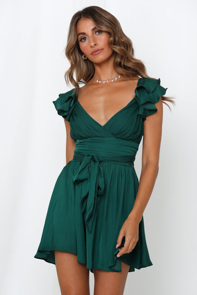 Wheel Of Fortune Dress Forest Green