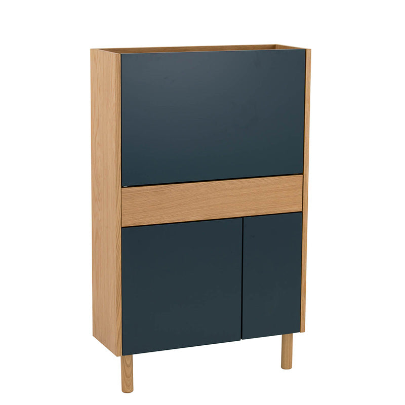 BARTON Study Desk 71cm - Blue & Natural