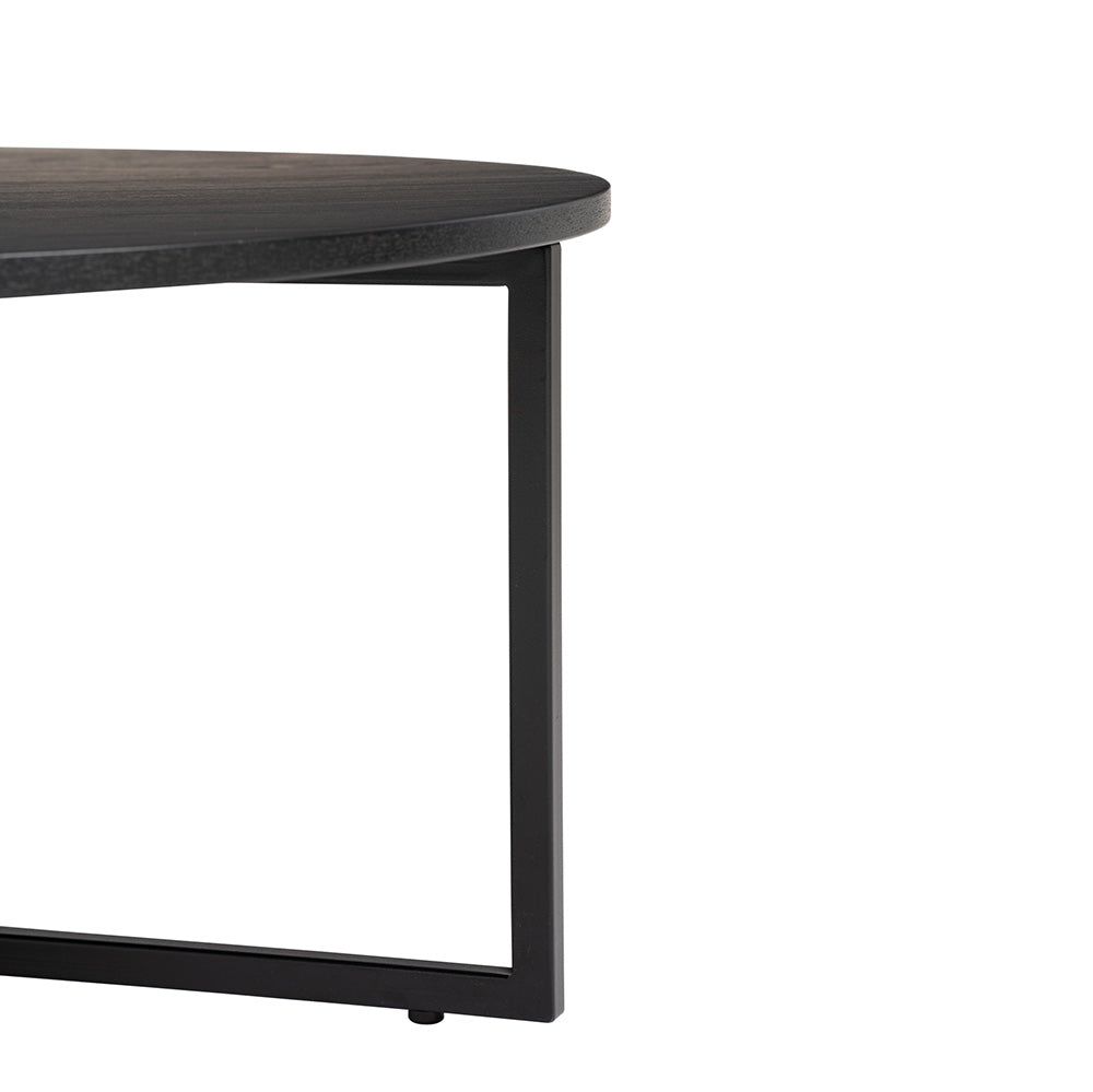 TURNER Round Coffee Table 100cm - Black