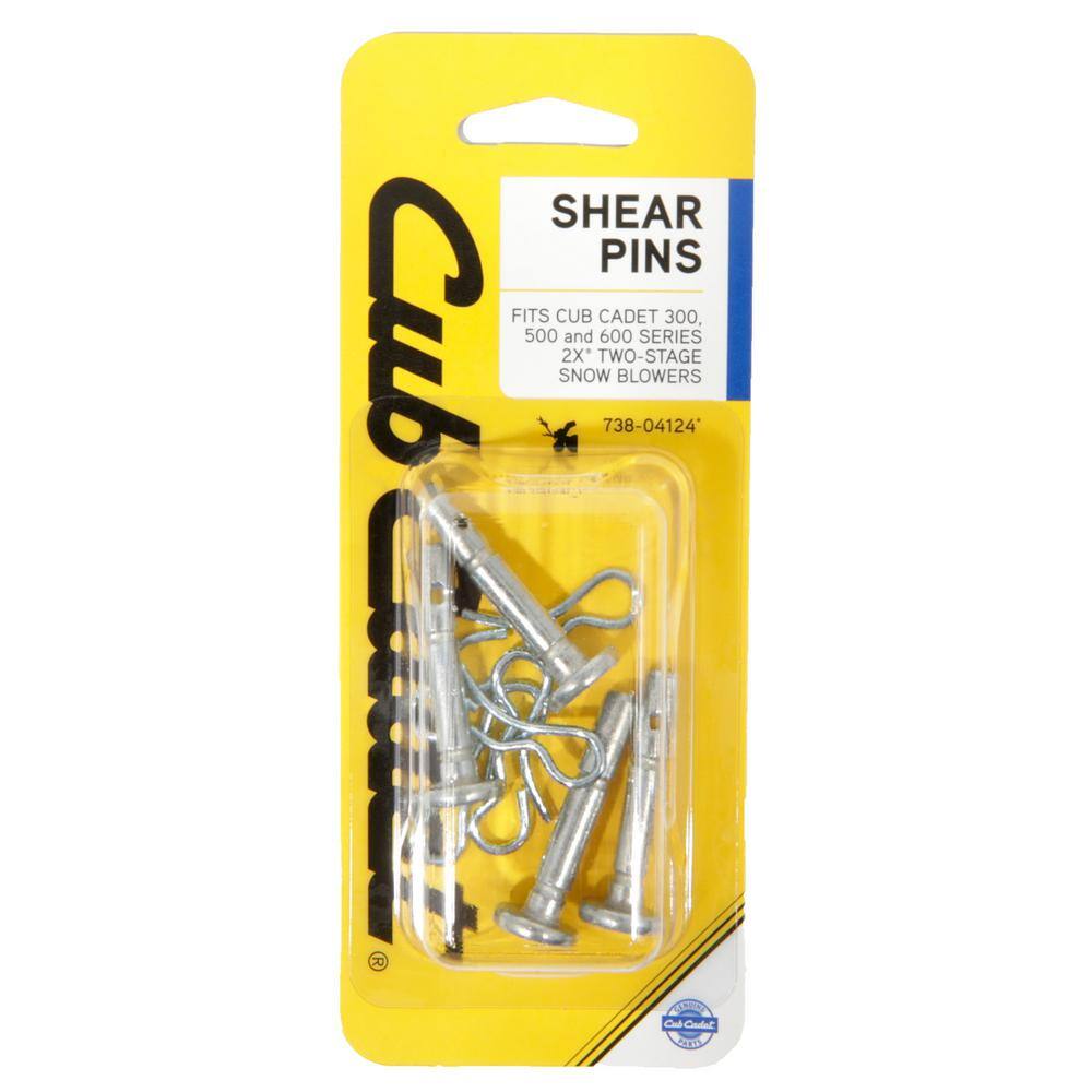 Cub Cadet Original Equipment Shear Pins for All Cub Cadet 2X Two Stage Snow Blowers (Set of 4) 490-241-C063