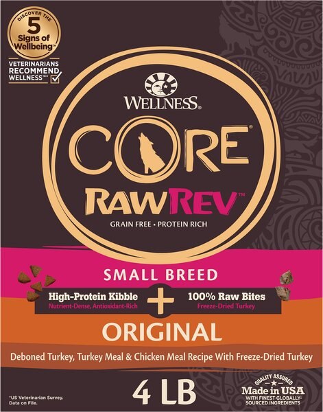 Wellness CORE RawRev Grain-Free Small Breed Original Recipe with Freeze Dried Turkey Dry Dog Food