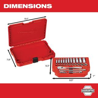 MW 14 in. and 38 in. Drive SAE Ratchet and Socket Mechanics Tool Set (54-Piece) 48-22-9404-48-22-9408