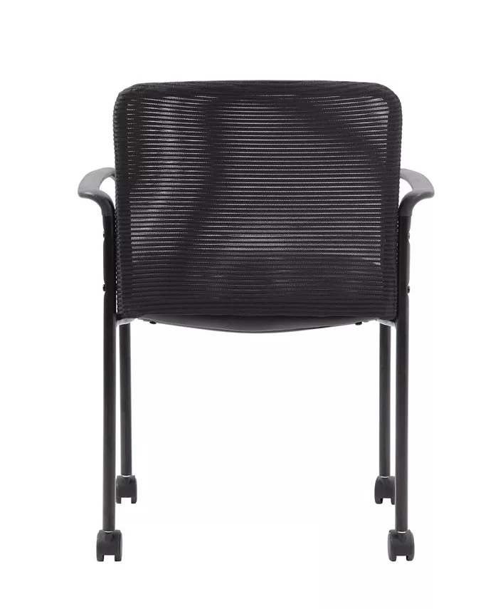 Boss Office Products Mesh Guest Chair with Casters