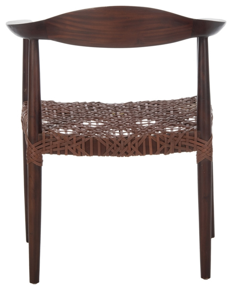 Jecika Woven Arm Chair Walnut/ Brown   Tropical   Armchairs And Accent Chairs   by AED Luxury Home Decor  Houzz