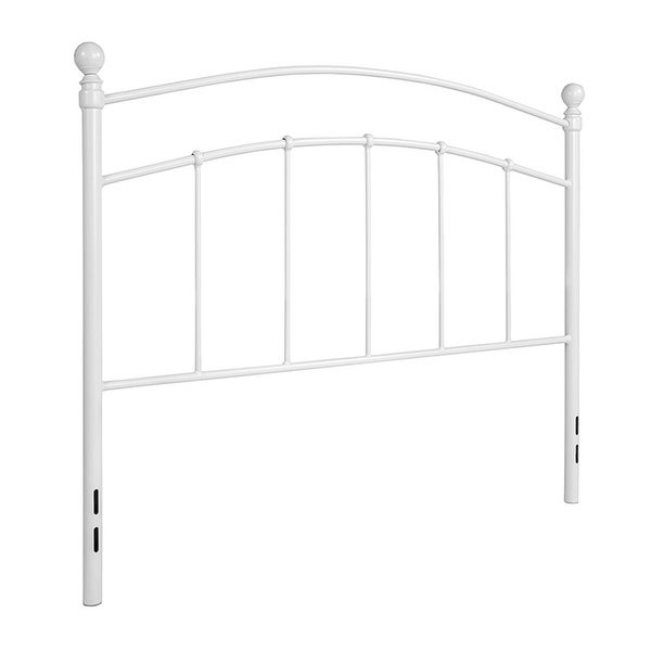 Offex Decorative White Metal Full Size Open Slat Headboard - - 27413817