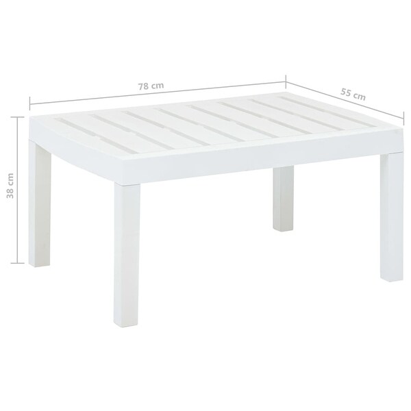 vidaXL Patio Table White 30.7