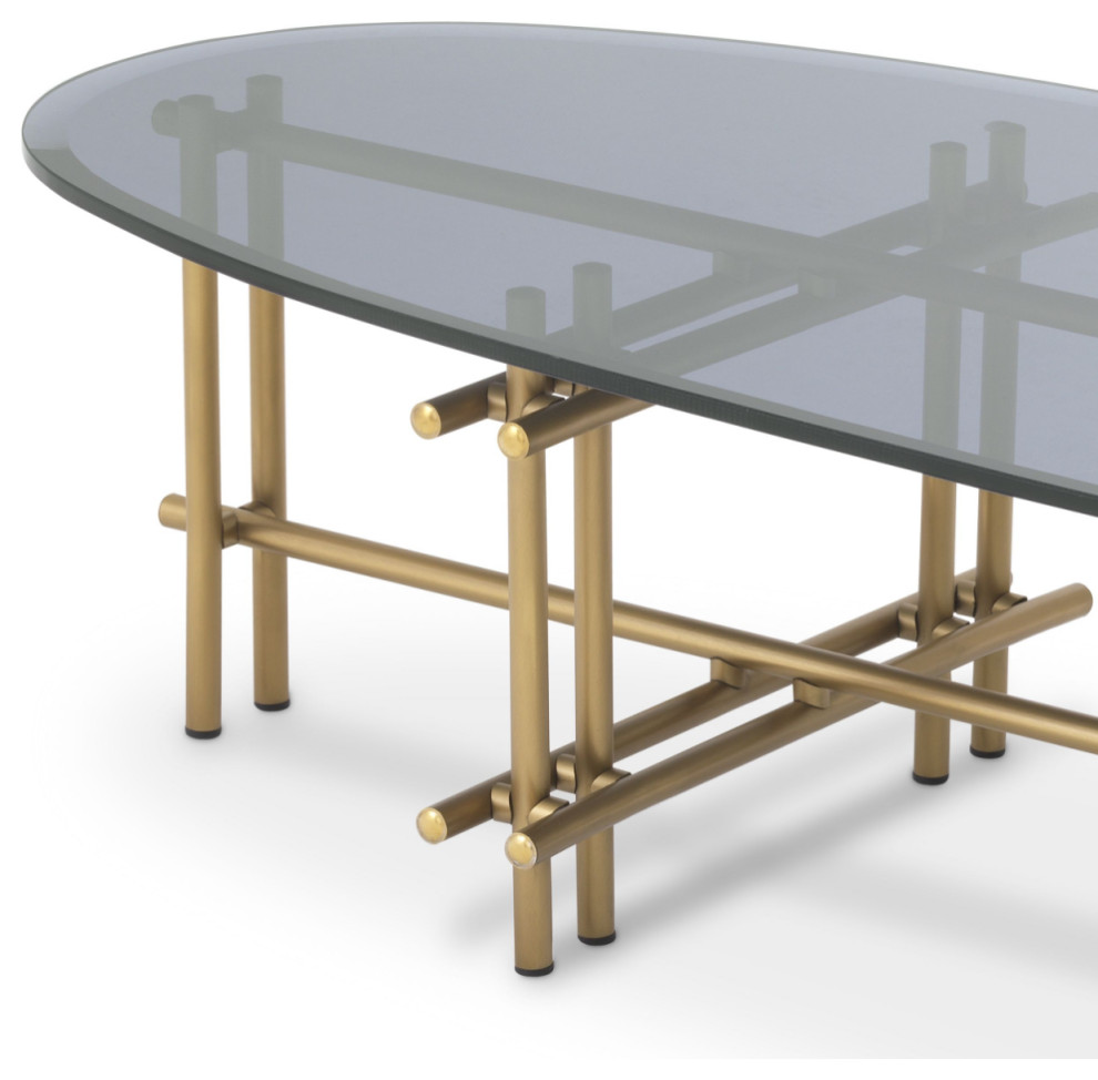 Brass Oval Coffee Table  Eichholtz Proximity   Contemporary   Coffee Tables   by Oroa   Distinctive Furniture  Houzz