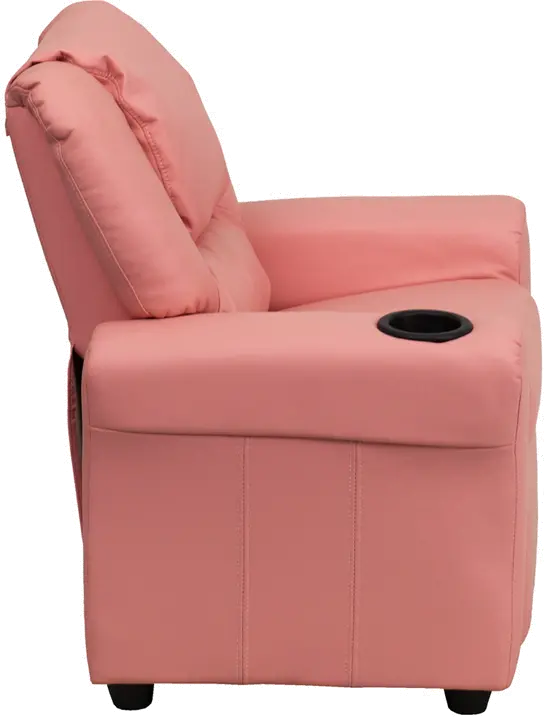 Mini Me Kids Pink Recliner with Cup Holder