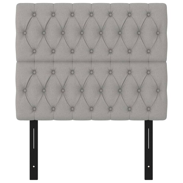 vidaXL Headboards 2 pcs Dark/Light Gray Fabric - - 37421114