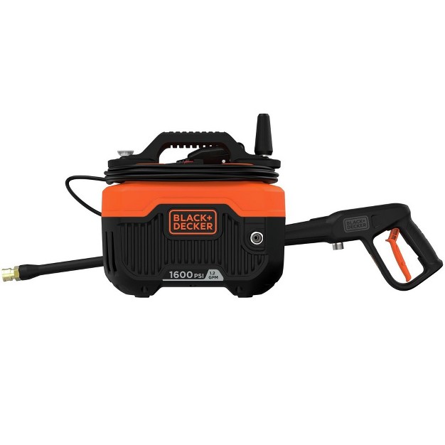 Black amp Decker Bepw1600 1600 Max Psi 1 2 Gpm Corded Cold Water Pressure Washer