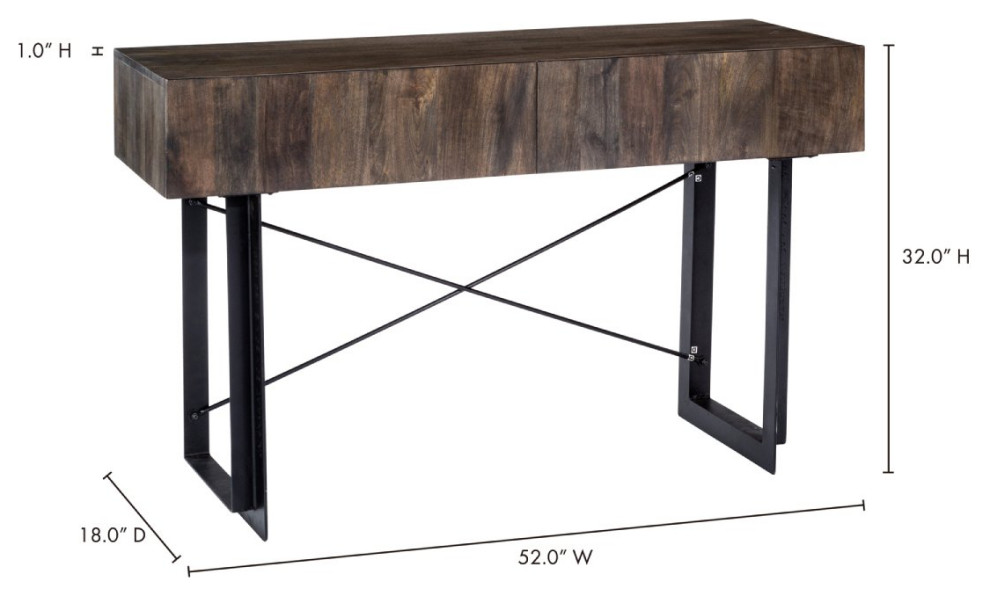 Tiburon Console Table   Industrial   Console Tables   by Old Bones Co.  Studios  Houzz