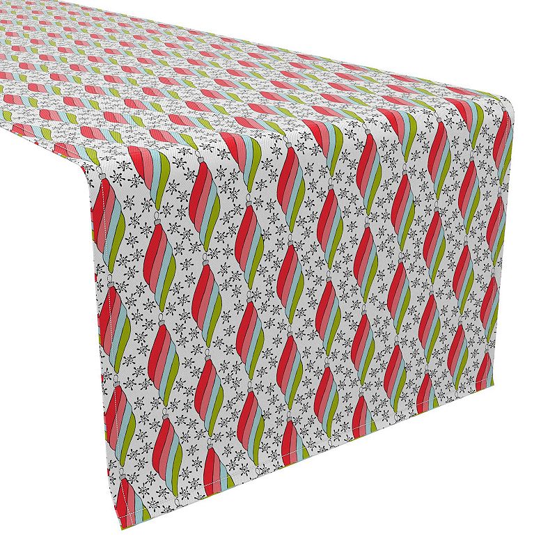 Table Runner， 100% Cotton， 16x90， Colorful Ornaments