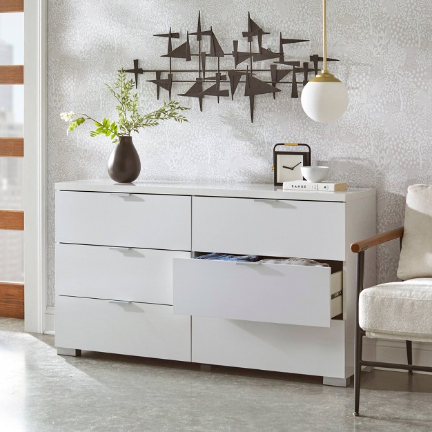 Zuri Six Drawer Chest White Buylateral