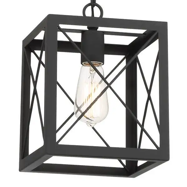 Acroma 1 Light 8In Linear Modern Farmhouse Rectangle Chandelier-UL Certified - N/A Shopping - The Best Deals on Chandeliers