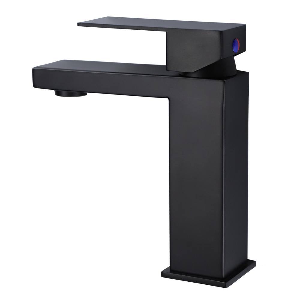 Luxurious Single Hole Single-Handle Bathroom Faucet in Matte Black YPG328