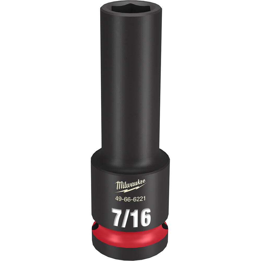 Milwaukee SHOCKWAVE Impact Duty Socket 1/2 Drive 7/16 Deep 6 Point 49-66-6221 from Milwaukee