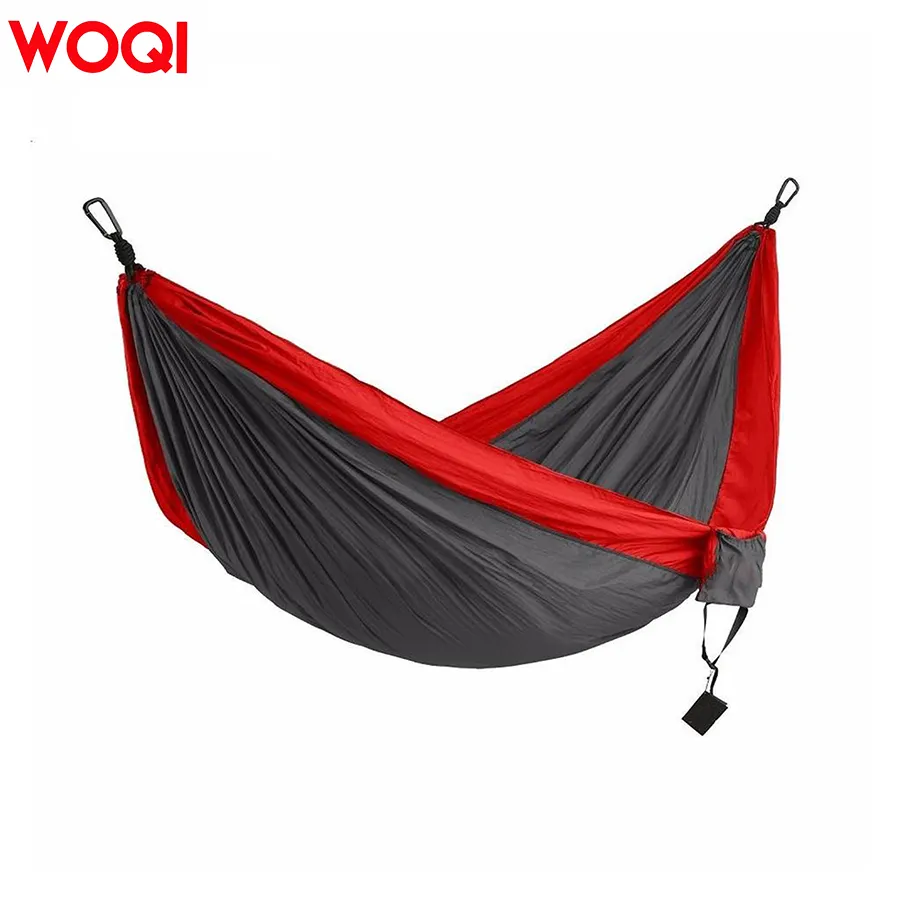 Woqi Nylon Double Camping Hammock Tree Hammock Portable Parachute Hammocks with Bug Net