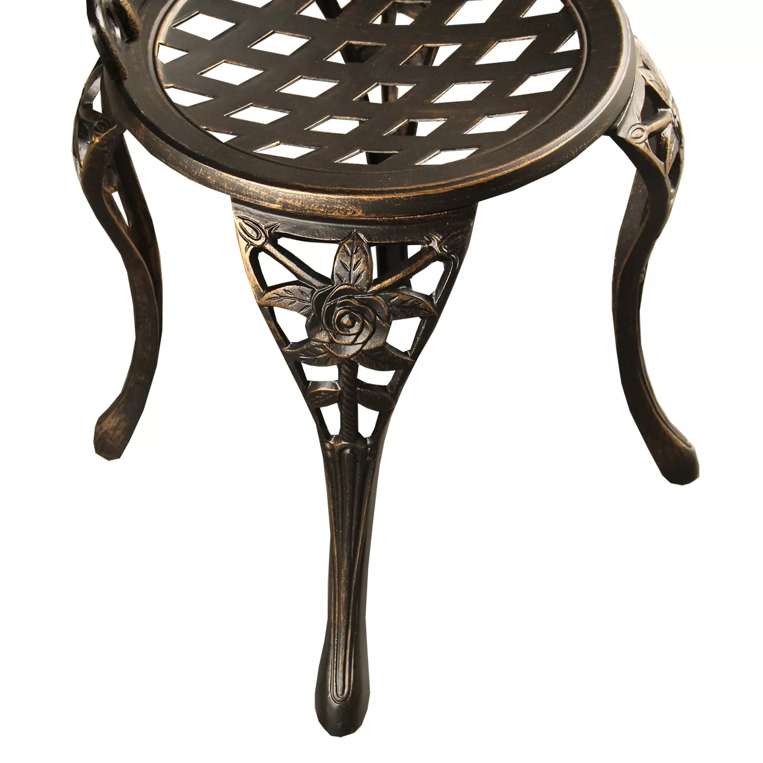 Ornate Rose Indoor / Outdoor Chair and Bistro Table 3-piece Set