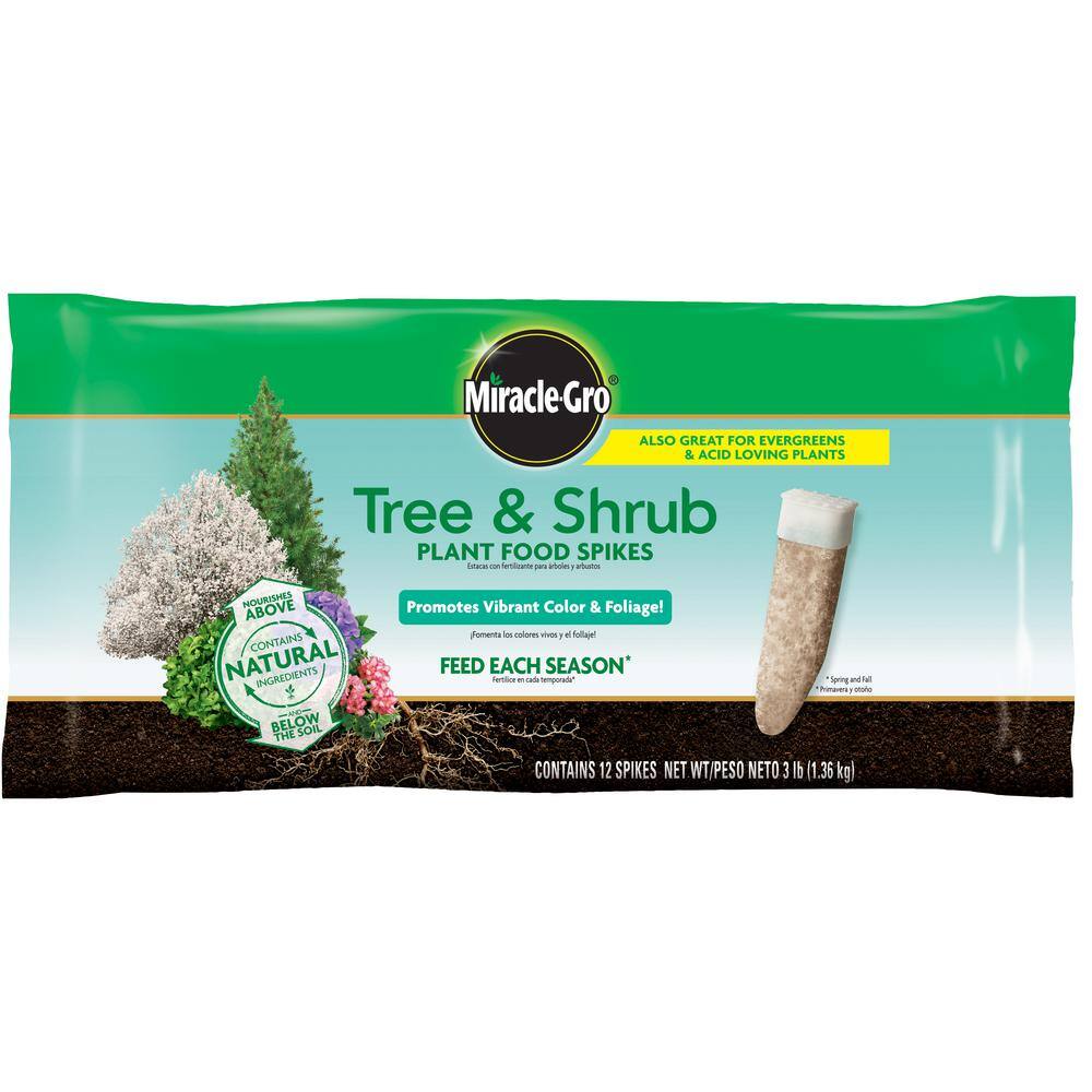 Miracle-Gro 3 lbs. Tree and Shrub Plant Food Spikes 485101205