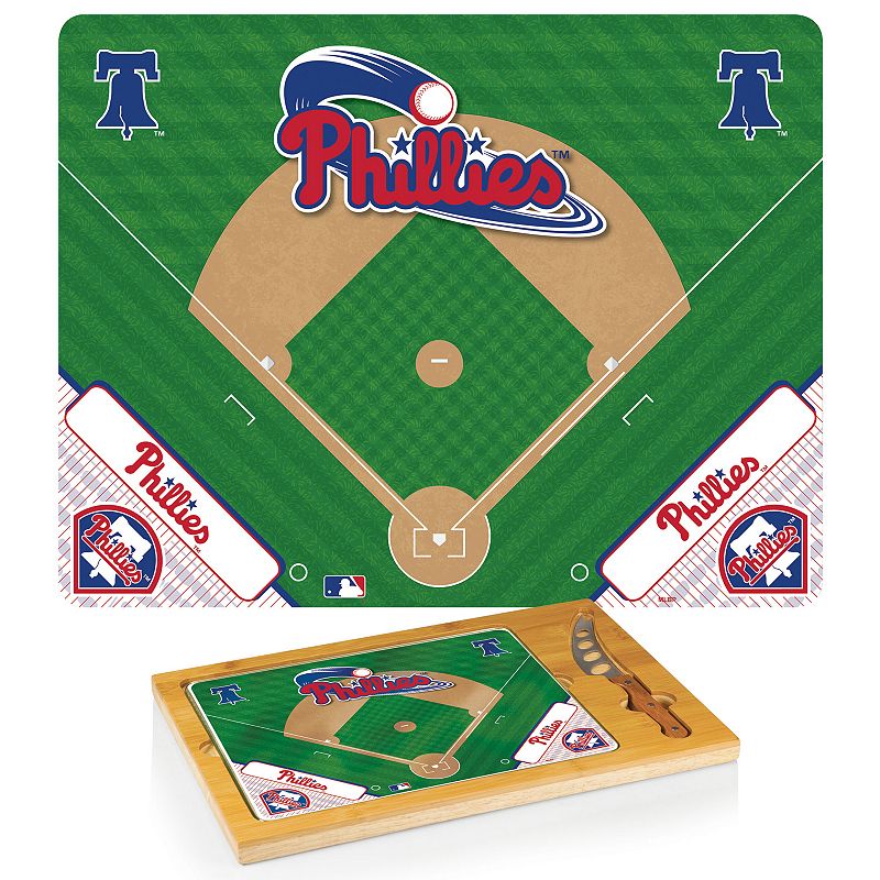 Picnic Time Philadelphia Phillies Icon Rectangular Cutting Board Gift Set