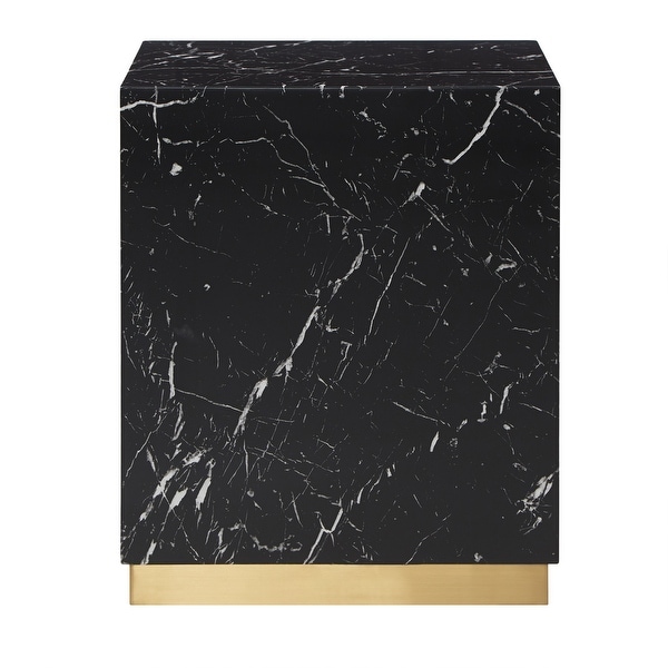 Darcy Faux Marble Square End Table by iNSPIRE Q Bold