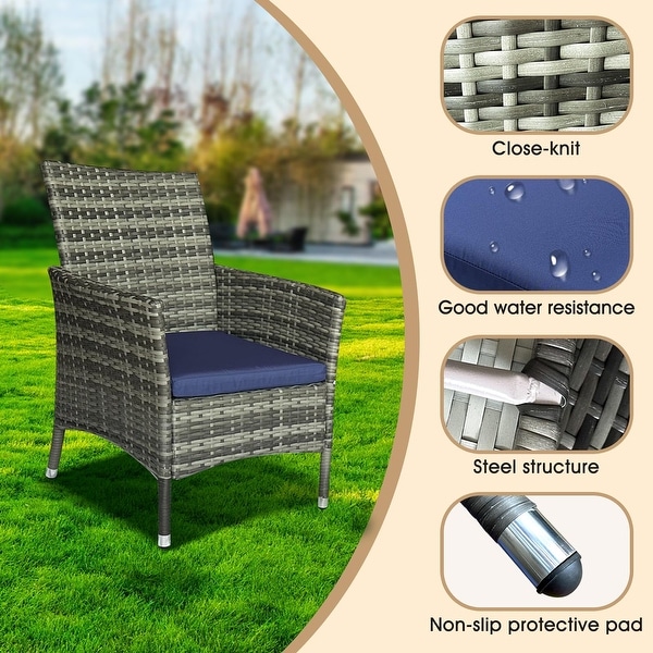 4 Piece Outdoor Patio Conversation Furniture