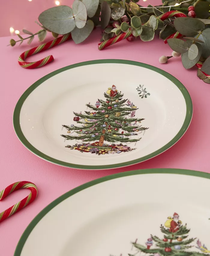 Spode Christmas Tree Dinnerware Salad Plate Set of 4