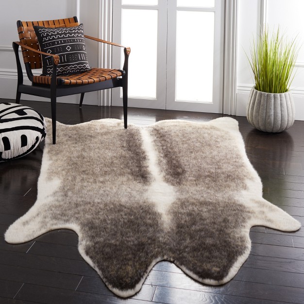 Faux Cow Hide Fch203 Power Loomed Area Rug Safavieh