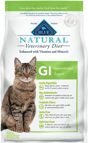 Blue Buffalo Natural Veterinary Diet GI Gastrointestinal Support Grain-Free Dry Cat Food