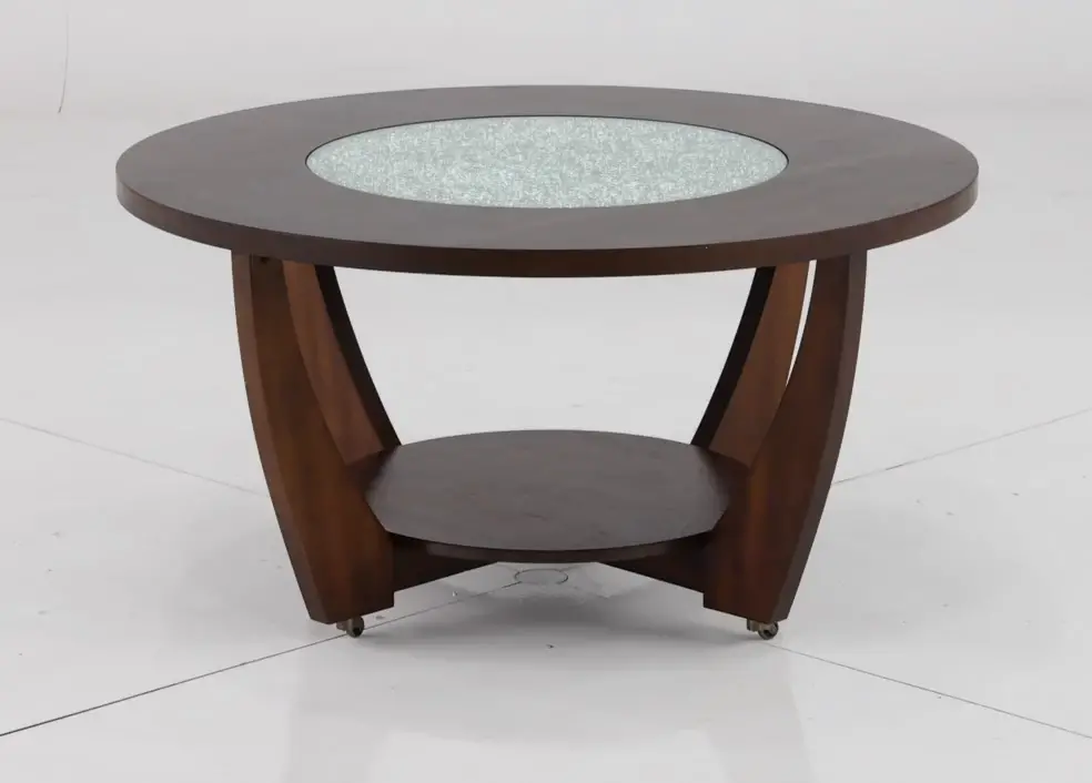 Rafael Merlot Cherry Round Coffee Table