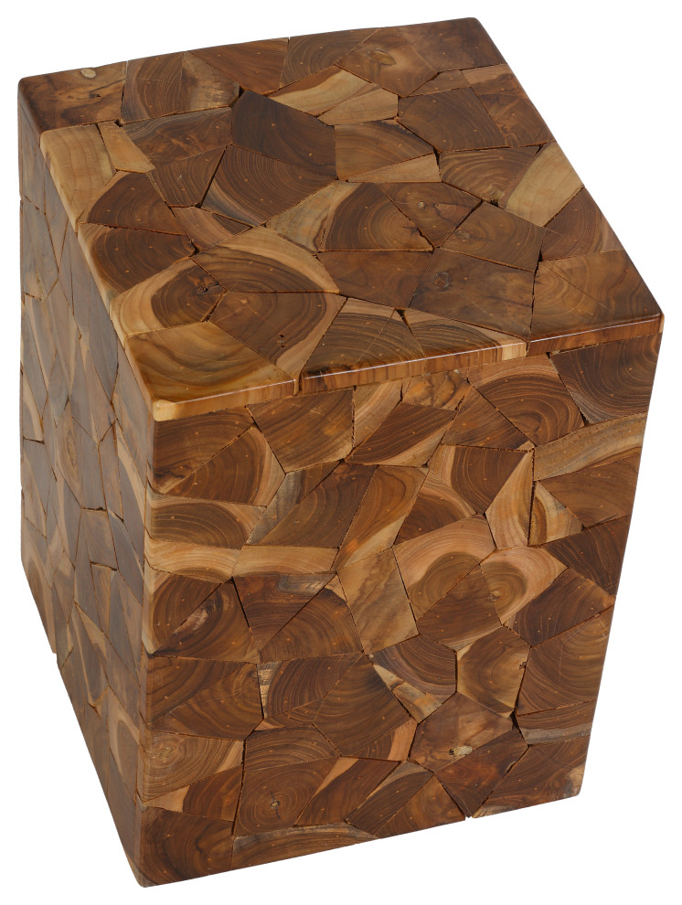 Bare Decor Puzzle Accent Table  Teak   Rustic   Side Tables And End Tables   by CozyStreet  Houzz