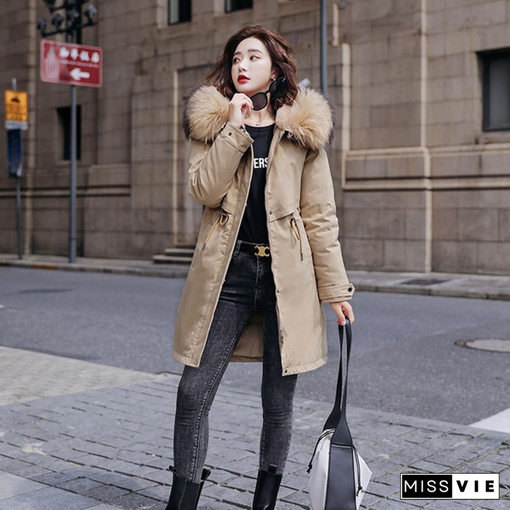 New Fashion Women's Winter Down Coat Clothes Cotton-Padded Thickening Down Casual Winter Coat Long Jacket Down Parka XS-6XL