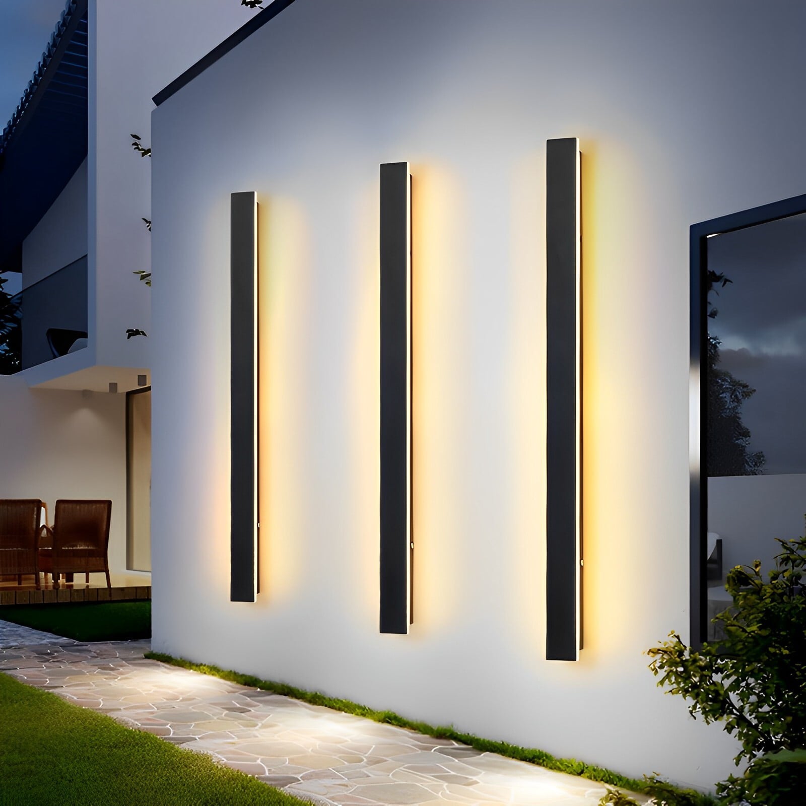 Censlighting Linear LED Outdoor Waterproof Wall Lamp IP67 Patio Hallway Lighting Garden Villa 3000K Lamp