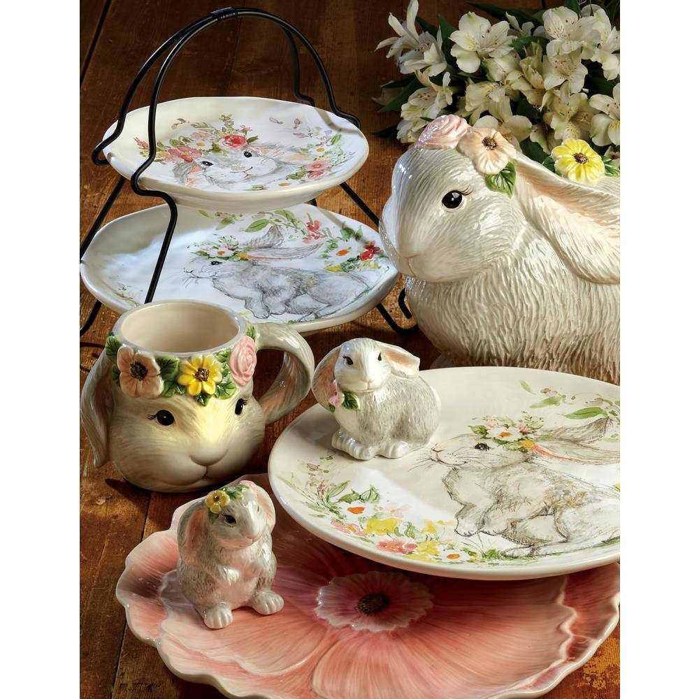 Certified International Sweet Bunny 16-Piece Seasonal Multicolored Earthenware Dinnerware Set (Service for 4) 89239RM