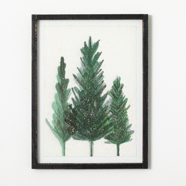 24 25 quot h Sullivans Pine Tree Watercolor Wall Art Green