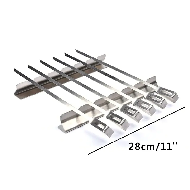 Portable Stainless Steel Beef Shish Kebab Skewer Set Rack for Grill Oven Convenient BBQ Skewers Kebab Maker For Outdoor Camping