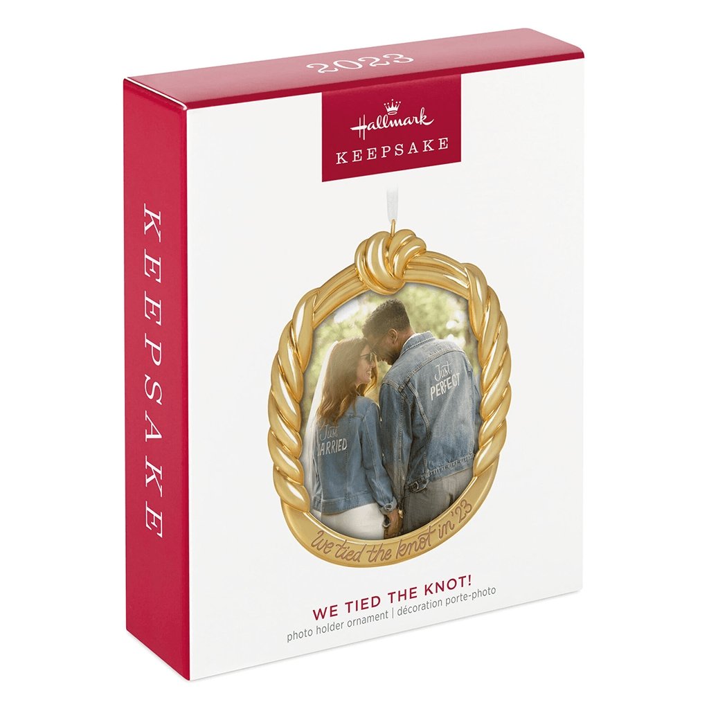 Hallmark  We Tied the Knot! 2023 Metal Photo Frame Ornament (364)