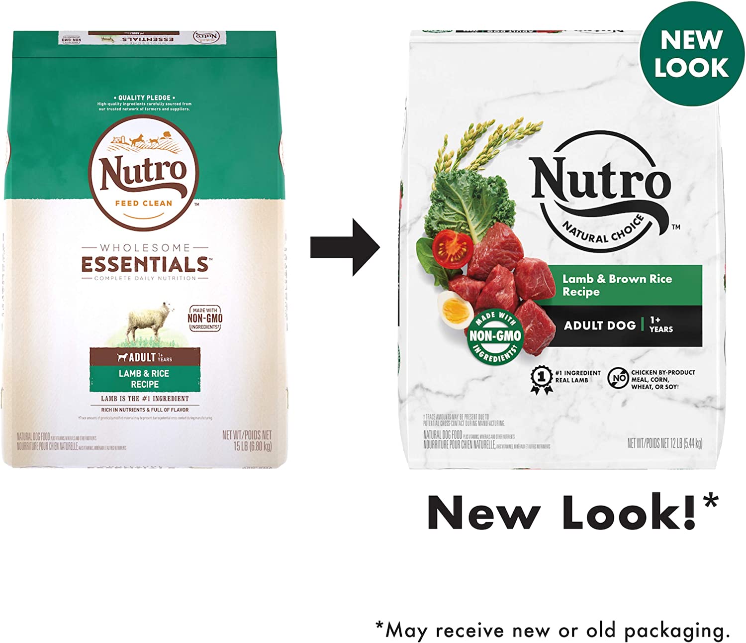 NUTRO NATURAL CHOICE Adult Dry Dog Food Lamb and Brown Rice Recipe 12 Pound (Pack of 1)