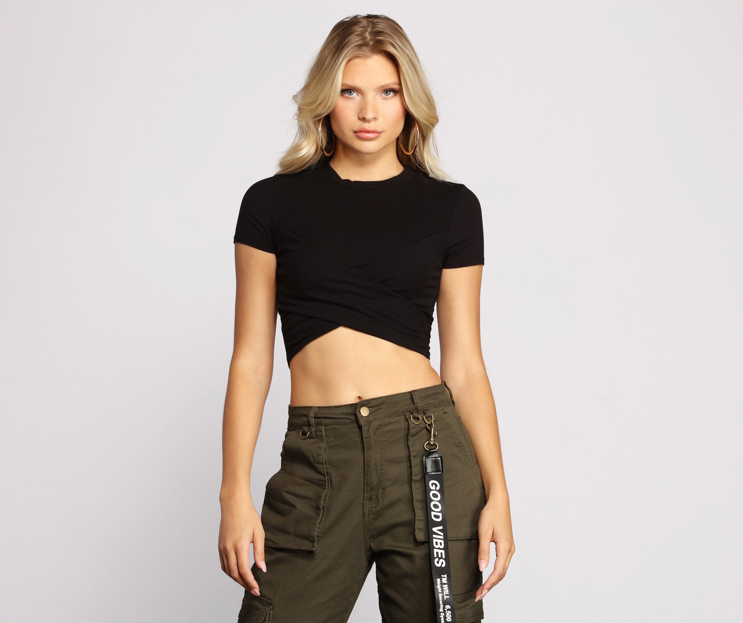 Crossover Chic Crop Top