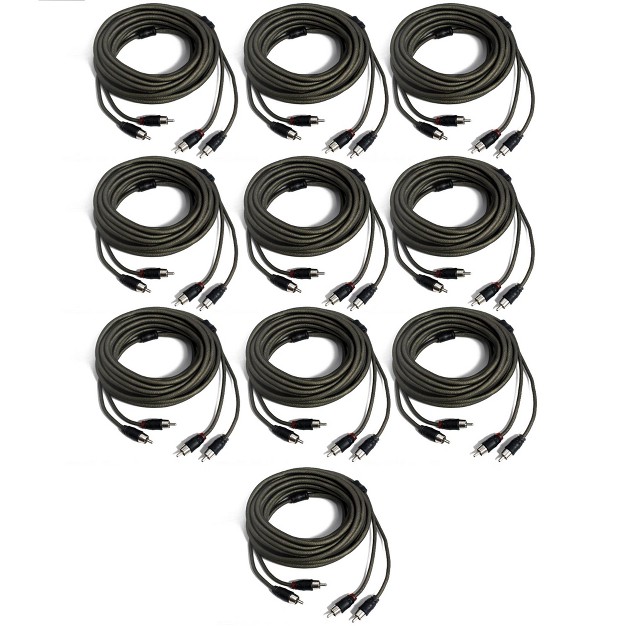 Wet Sounds 10 Case Pack Of Ww rca5m 2ch Wet Wire 5 Meter Rca Cable