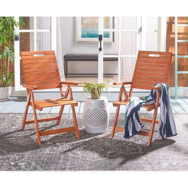 SAFAVIEH Outdoor Rence Folding Chair (Set of 2)