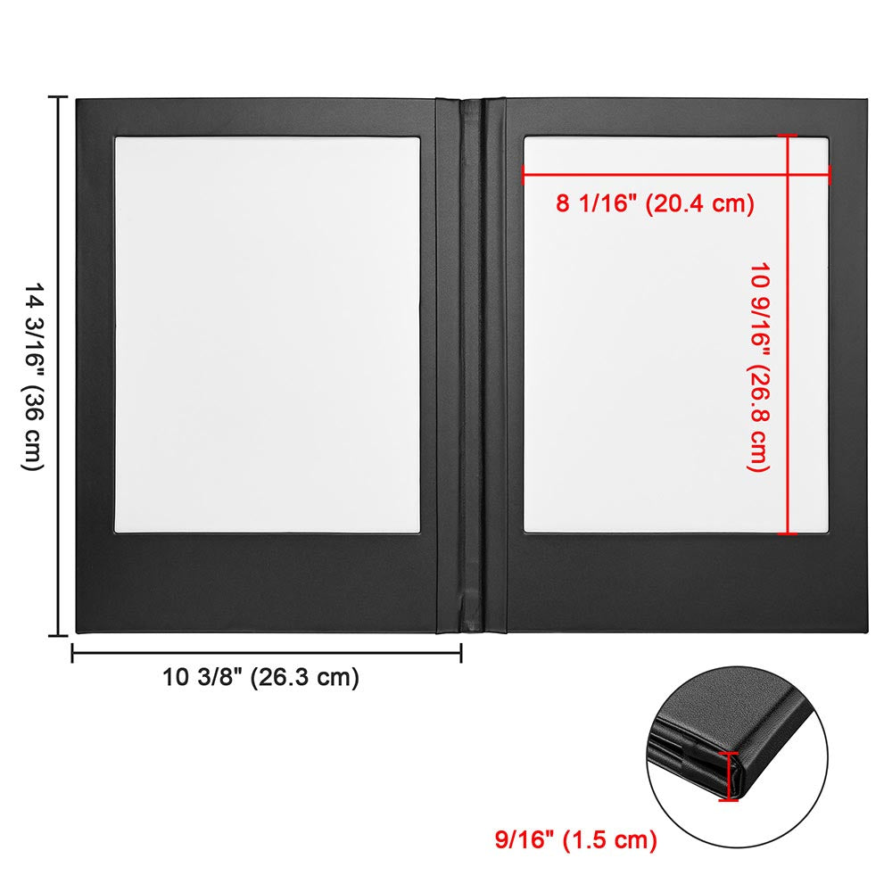 Yescom LED Back Lit Folded Menu Holder Dual Page 8.5x11in