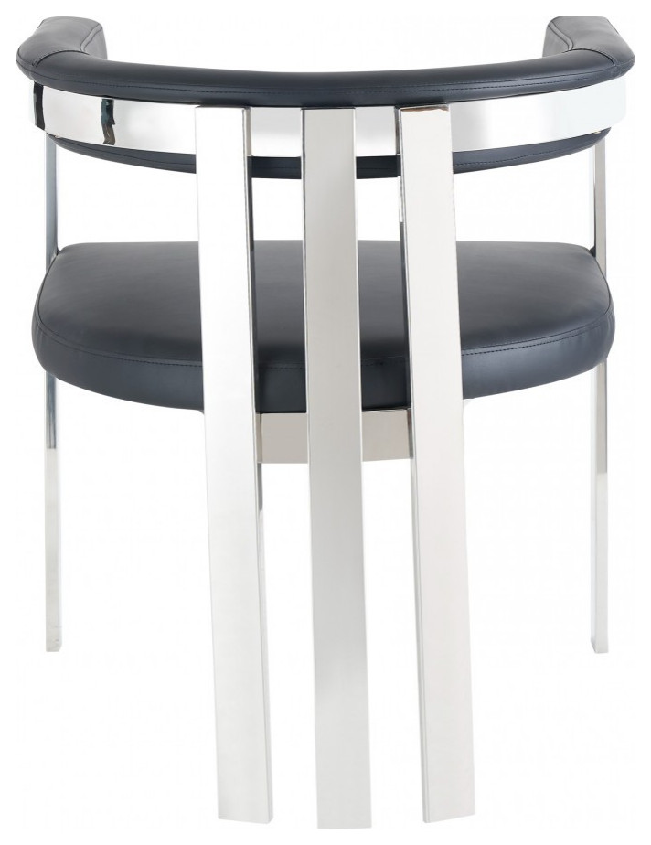 Black Silver Dining Chair   Contemporary   Dining Chairs   by HomeRoots  Houzz