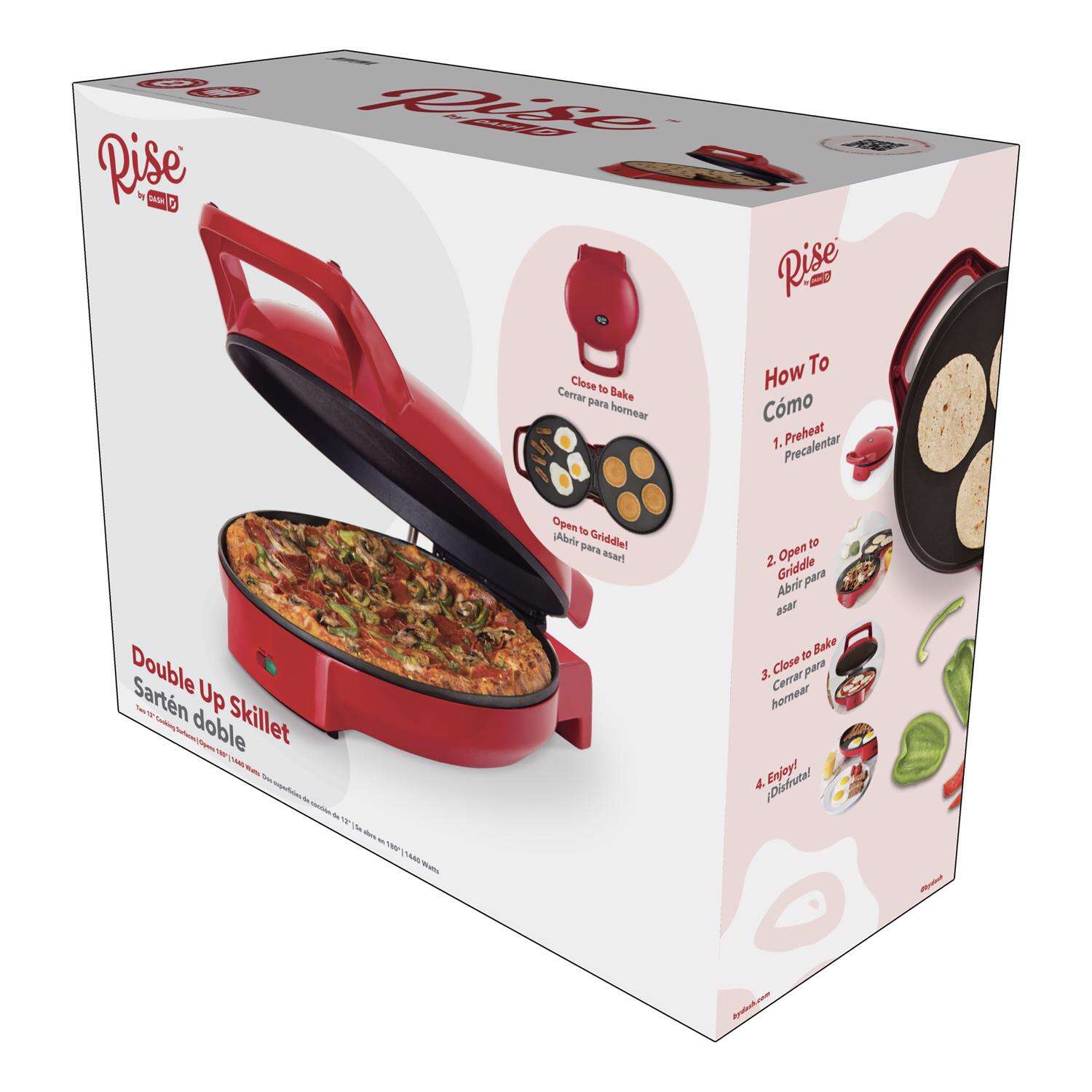 Rise by Dash 16 in. L X 12 in. W Metal Nonstick Surface Electric Griddles