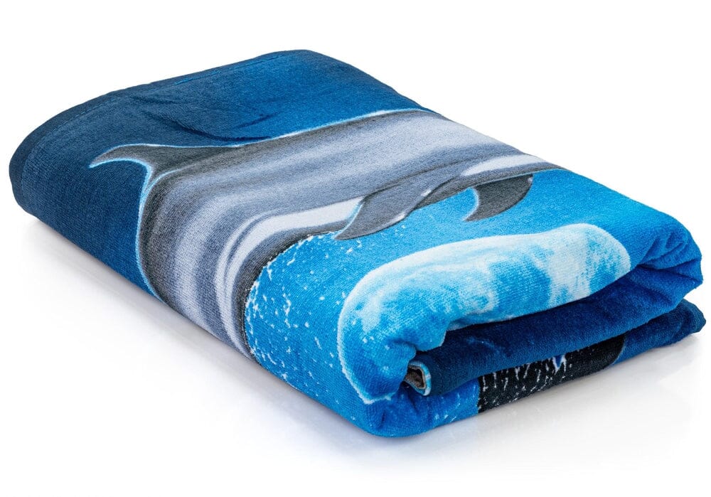 Dolphins Moon Super Soft Plush Cotton Beach Bath Pool Towel