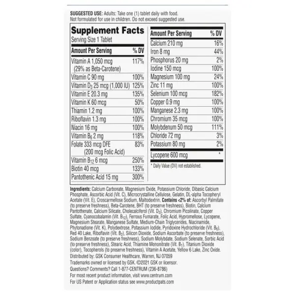 Centrum 120-Count Multivitamin for Men