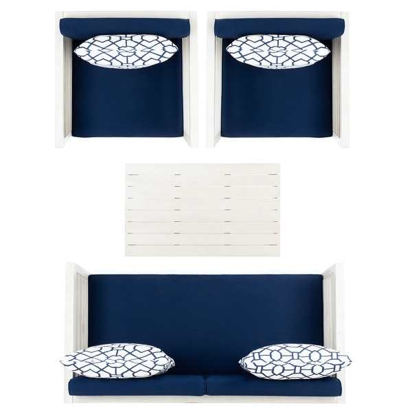 SAFAVIEH Outdoor Living Alda 4piece Set with Accent Pillows