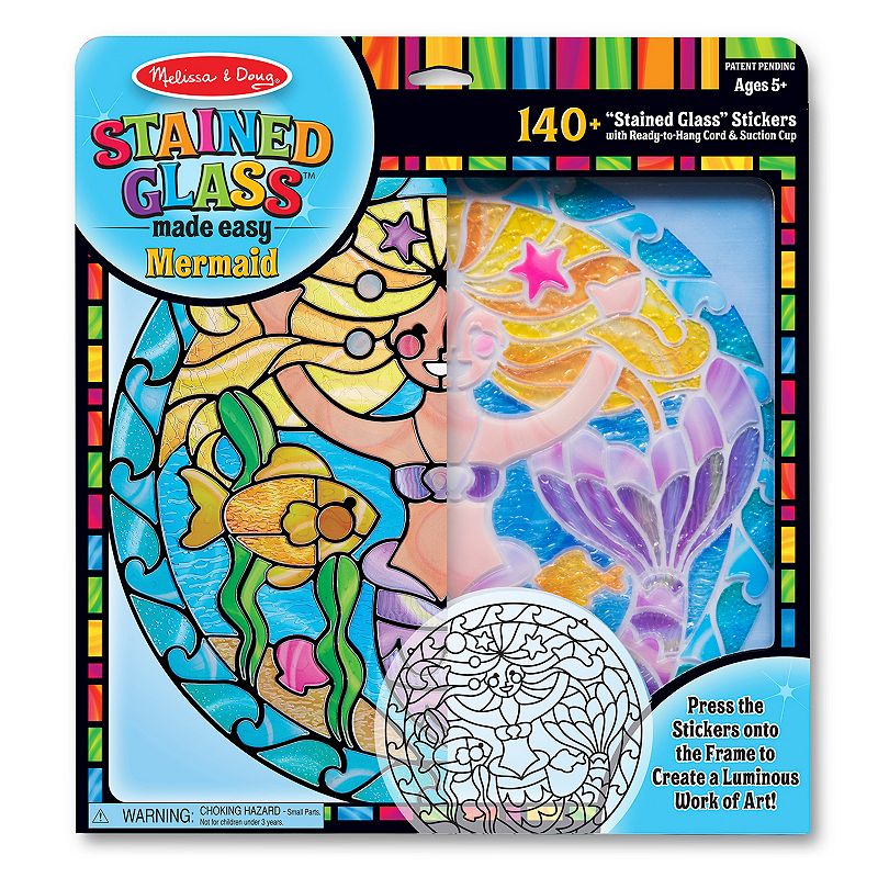 Melissa and Doug Stained Glass Made Easy Mermaid Set