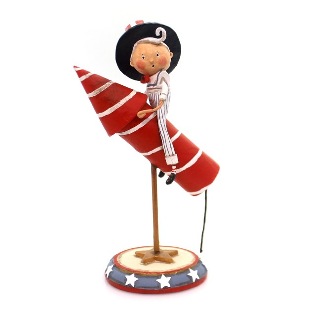 Lori Mitchell Dapper Man The Rocket Man One Figurine 9 5 Inches Lori Mitchell Patriotic 11031 Polyresin Red