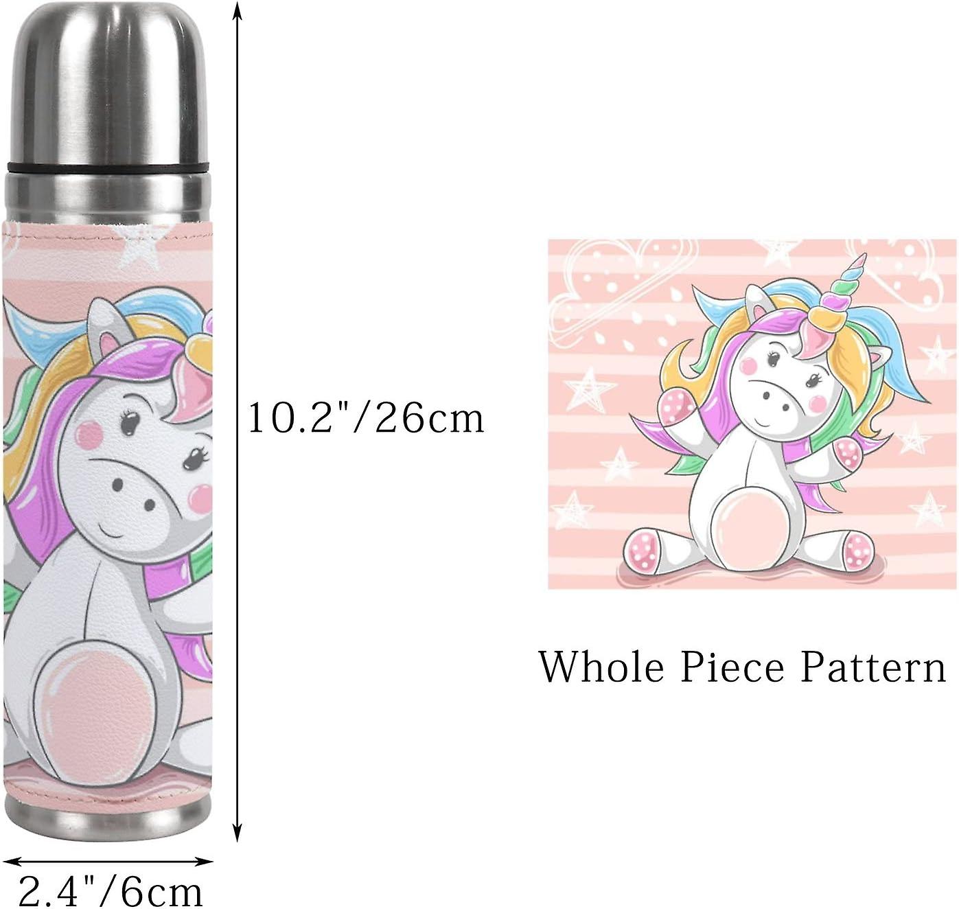 Insulated Mug Stainless Steel Water Bottle Cute Teddy Unicorn Vacuum Cup Travel Mug For Travel School Office